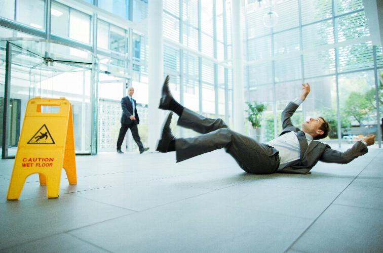 Slips and falls by customers on your business premises is a common insurance claim Slips and falls by customers on your business premises is a common insurance claim, as your company can be held liable for medical expenses, legal fees and lost wages that result from a customer fall.