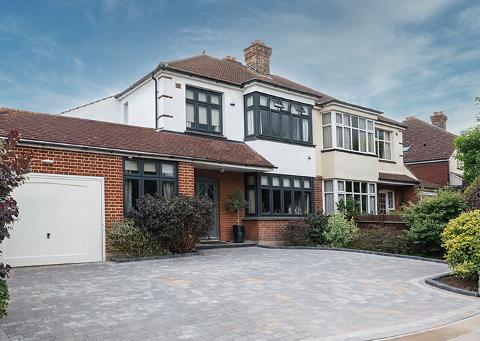 Semi detached house with driveway and garage